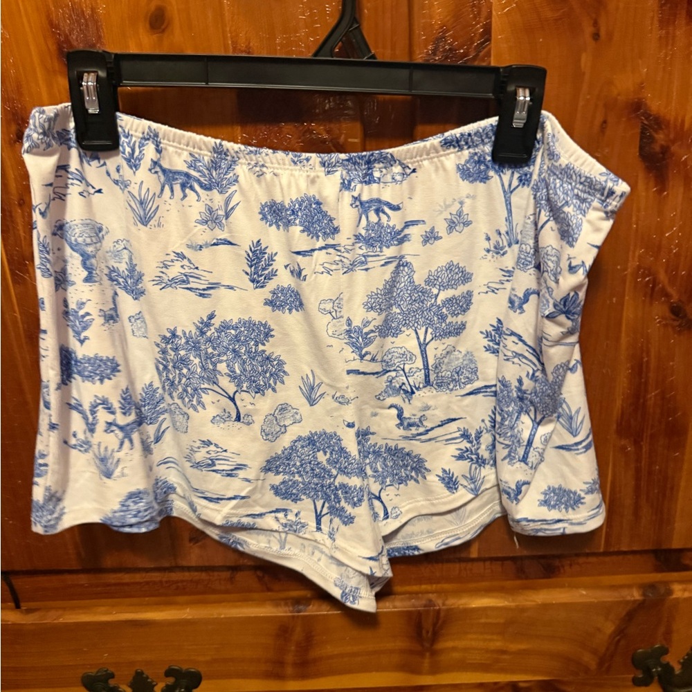 Blue and White Knit Cami Tap Set Size Large 12-14! NWT - Picture 4 of 7